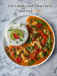 Red Thai curry & rice