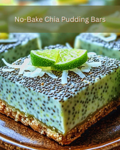 Refreshing No-Bake Chia Pudding Bars with Zesty Coconut Lime Flavor 💚
