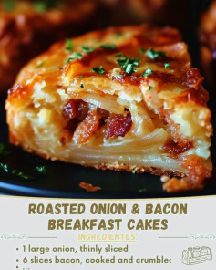 Roasted Onion & Bacon Breakfast Cakes 🧅🥓🍳