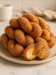 Rosquinha Frita Doce com Toque de Canela