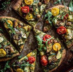 Rustic Pesto Potato Pizzetta Delight