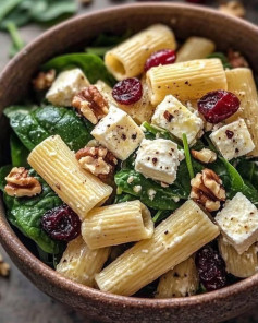 Salada de Rigatoni com Feta e Nozes Crocantes