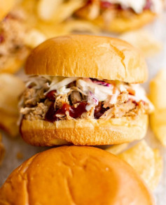 Savory BBQ Pulled Pork Delight with Creamy Coleslaw