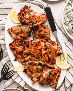 Savory Grilled Chicken Thighs with a Zesty Marinade
