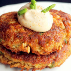 Savory Salmon Mouse Patties for a Fun Halloween