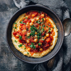 Savory Seven Spice Chickpea Stew with Coconut Cream