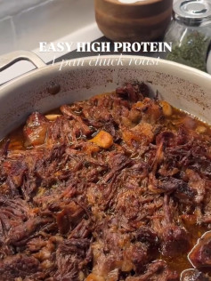 Savory Slow-Cooked Chuck Roast with Zesty Green Onion Sauce