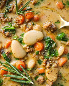 Savory Spicy Sausage & Creamy Bean Delight