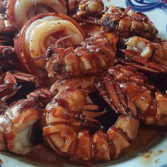 Savory Squid and Shrimp Adobo Delight