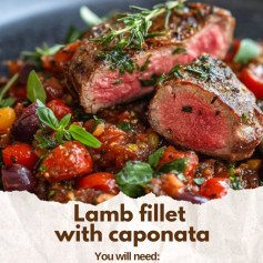Sicilian Lamb Delight with Rustic Caponata