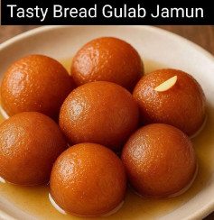 Simple Bread Gulab Jamun Recipe.