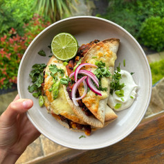 Smokey Chipotle Bean Tacos with Lime and Pickled Onions