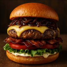Smoky Gouda & Caramelized Onion Bliss Burger