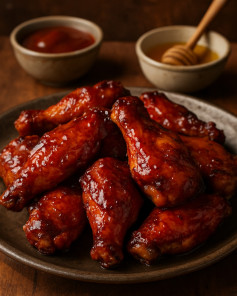 Smoky Honey BBQ Wings: Sweet, Sticky, and Irresistible!
