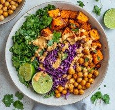 Smoky Sweet Potato & BBQ Chickpea Bowl