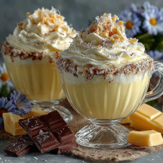 Sobremesa Gelada de Chocolate Branco e Leite Ninho