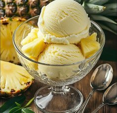 Sorvete Cremoso de Abacaxi Tropical e Refrescante