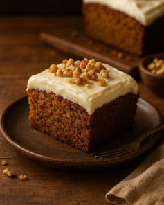 Spiced Carrot Delight with Creamy Walnut Frosting