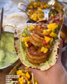 Spicy Chipotle Shrimp Tacos with Mango Bliss