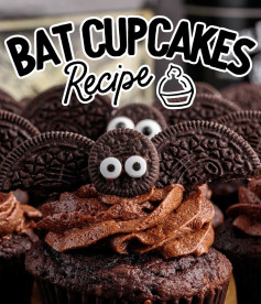 Spooky Oreo Bat Chocolate Cupcakes for Halloween