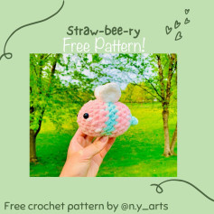 Strawberry Bee Crochet Delight: Sweetness with a Buzz