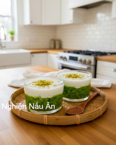 Sữa Chua Cốm Lá Dứa Dẻo Thơm Mát Lạnh