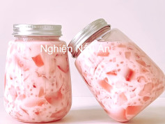 Sữa Thạch Dâu Mát Lạnh Giòn Tan Tại Nhà