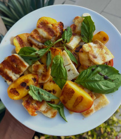 Summer Grilled Peach and Halloumi Delight