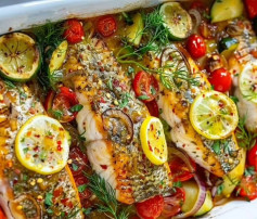 Sunshine Mediterranean Baked Fish with Herby Lemon Bliss