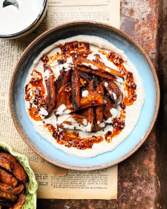 Tandoori Carrots with Creamy Tahini and Spicy Chilli Drizzle