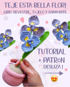 Teje esta bella flor: lirio silvestre, patrón y tutorial