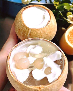 Thạch Dừa Sen Nhãn Kem Cheese Mát Lạnh Sảng Khoái