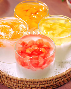 Thạch Sữa Tươi Trái Cây Mát Lạnh Giải Nhiệt