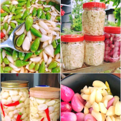 Tỏi ớt ngâm giấm chua ngọt giòn tan, vị cay nồng khó cưỡng