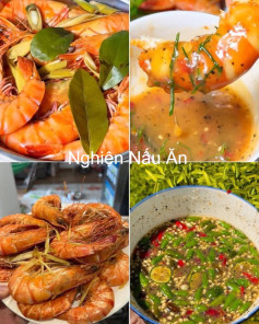 Tôm Hấp Sả Chanh Chấm Muối Ớt Xanh Cay Nồng