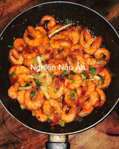 Tôm Rim Tương Đen Cay Ngon Đậm Đà