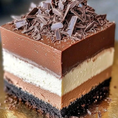 Triple Chocolate Delight: A Symphony of Mousse Layers