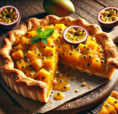 Tropical Mango Passion Fruit Delight Pie