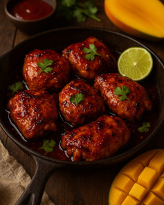 Tropical Mango Sriracha Chicken Thighs Delight