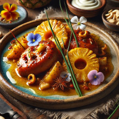 Tropical Pineapple Ginger Glazed Chicken Delight