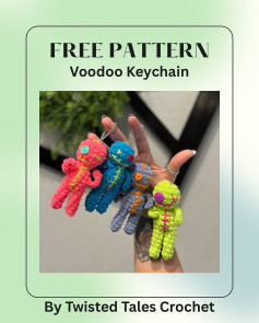 Voodoo Keychain Crochet Pattern for Colorful Amigurumi Dolls