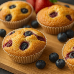 Warm Blueberry Bliss Muffins