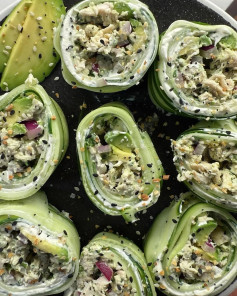 Zesty Avocado Chicken Cucumber Rolls with Lime Kick