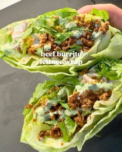 Zesty Beef Burrito Lettuce Delight