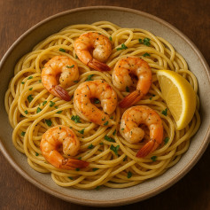 Zesty Garlic Butter Shrimp Pasta Delight