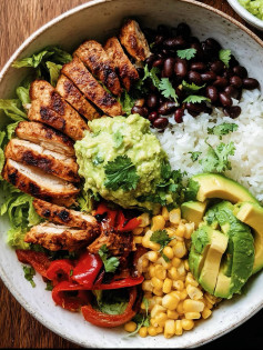 Zesty Grilled Chicken Fajita Rice Bowl Fiesta