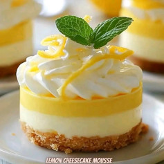 Zesty Lemon Cheesecake Mousse Delight