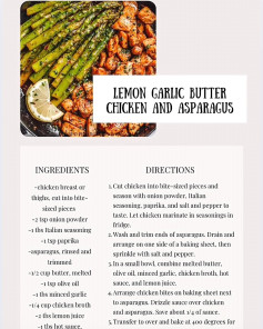 Zesty Lemon Garlic Chicken with Asparagus Delight