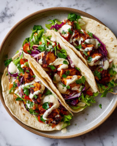 Zesty Lime-Spiced Vegan Tacos with Crispy Tofu Delight