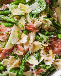 Zesty Spring Pasta Salad with Prosciutto & Parmesan